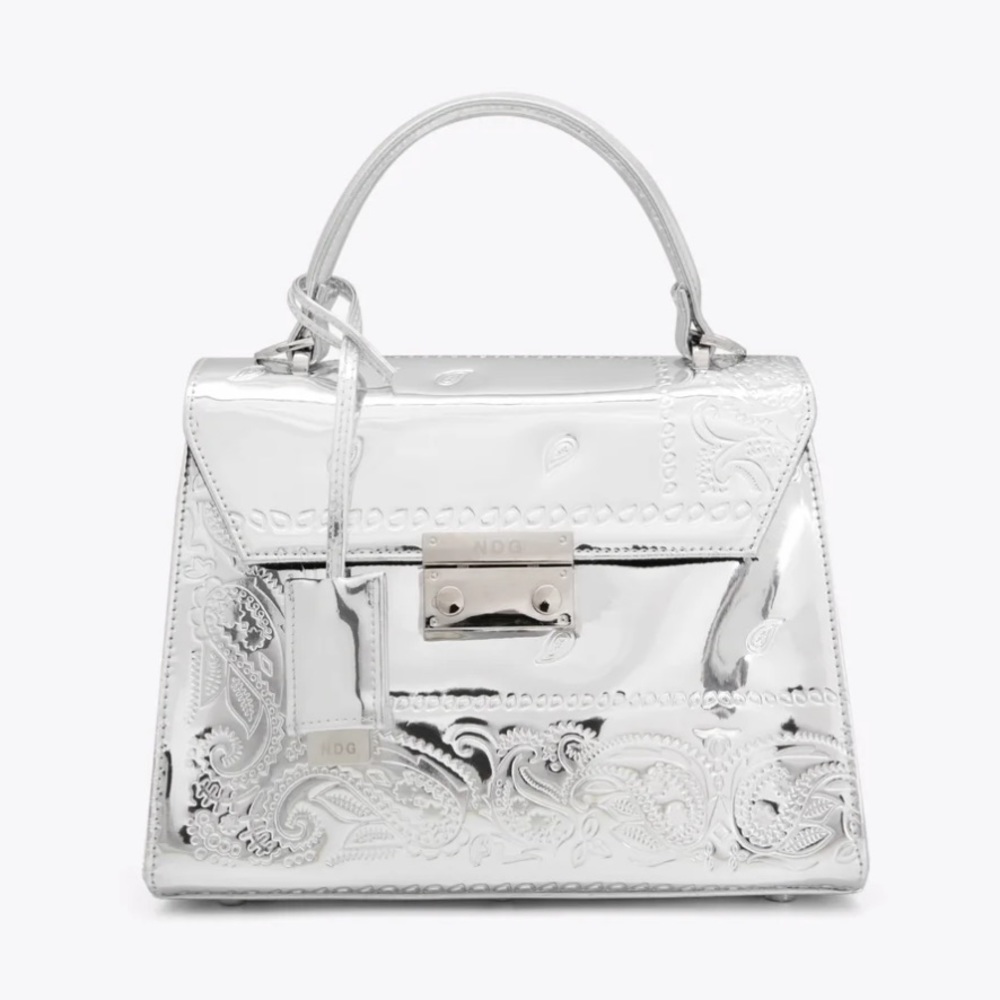 NDG Paris Le Paisley Argent 25cm Bag